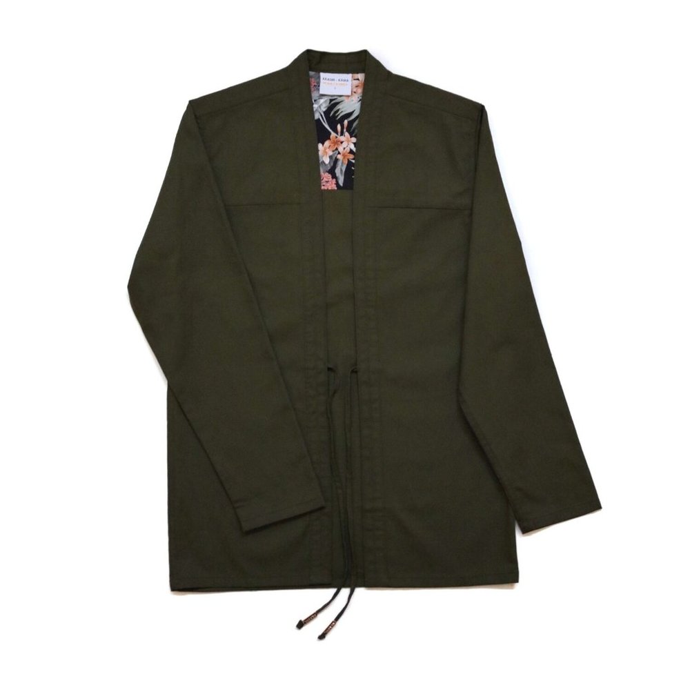 NEW Akashi-Kama Noragi -- Army Green, Medium
